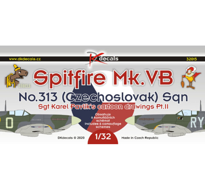 Декаль Spitfire Mk.VB 313 Sqn P.II 1/32 DKdecals DK32015