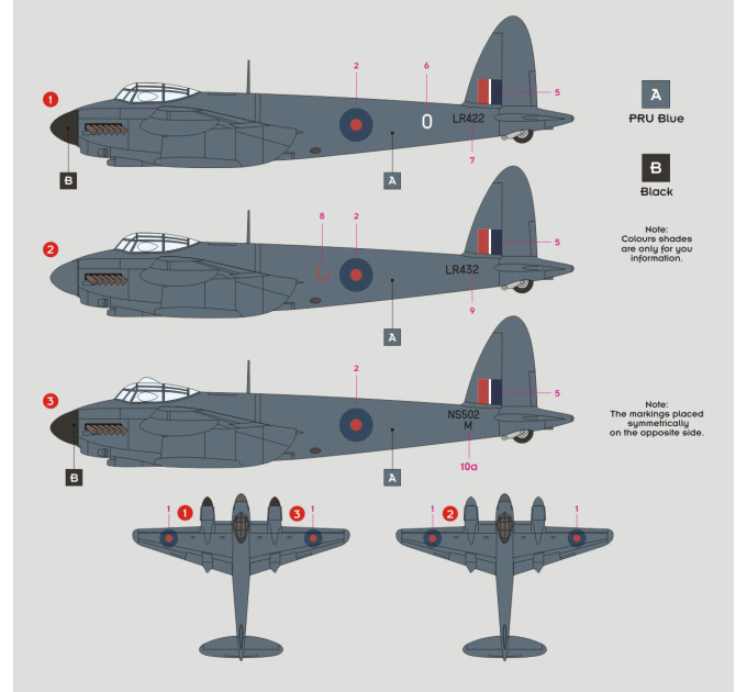 Декаль Mosquito PR Mk.IX/XVI чеських пілотів 1/32 DKdecals DK32017