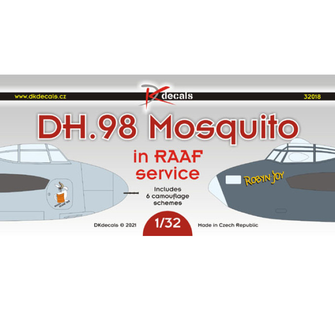 Декаль DH.98 Mosquito на службі RAAF 1/32 DKdecals DK32018