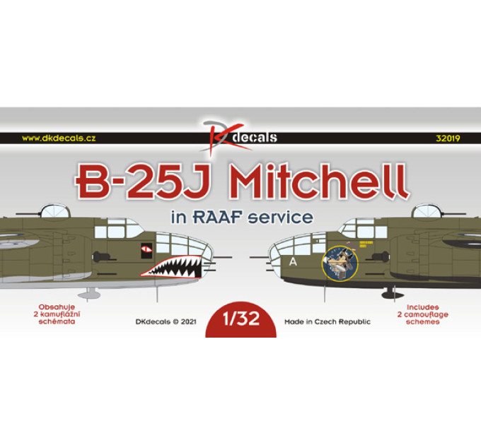 Декаль B-25J Mitchell на службі в RAAF 1/32 DKdecals DK32019