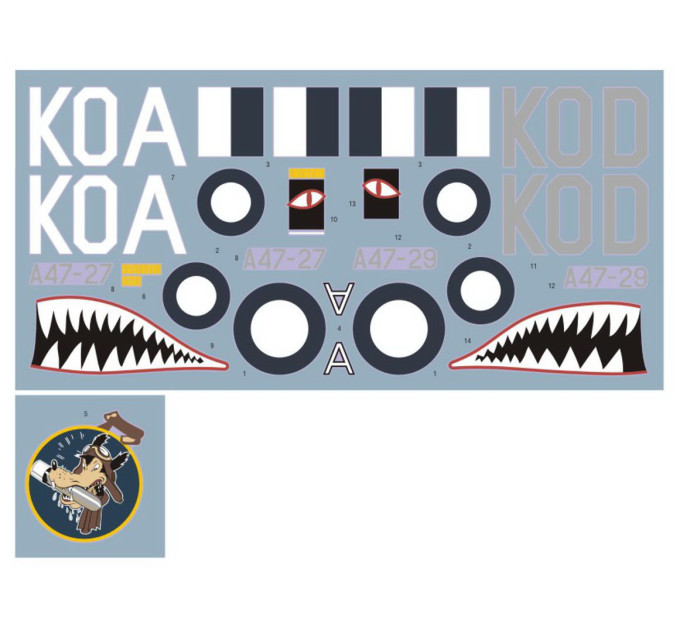 Декаль B-25J Mitchell на службі в RAAF 1/32 DKdecals DK32019
