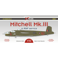 Декаль B-25J Mitchell на службі у RAF 1/32 DKdecals DK32020