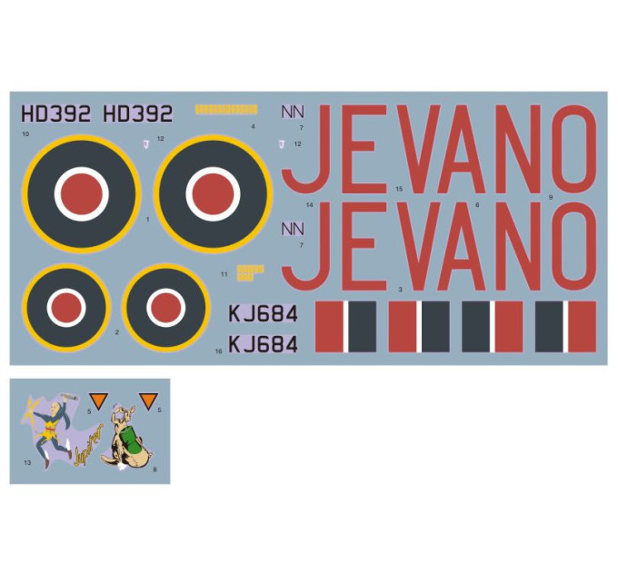 Декаль B-25J Mitchell на службі у RAF 1/32 DKdecals DK32020