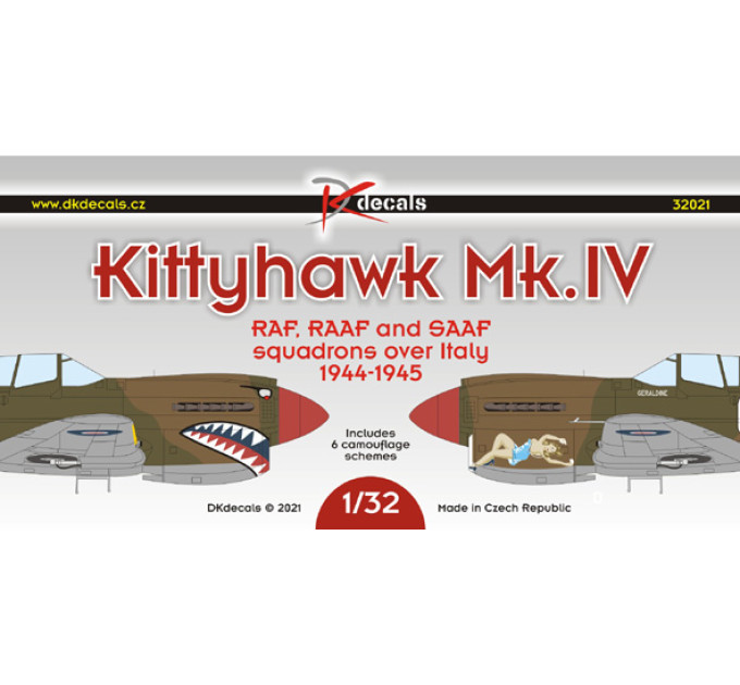 Декаль Kittyhawk Mk.IV над Італією 1/32 DKdecals DK32021