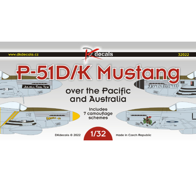 Декаль P-51D/K Pacifi c/Australia 1/32 DKdecals DK32022