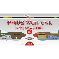 Декаль P-40E/Kittyhawk Mk.I P.II 1/32 DKdecals DK32023