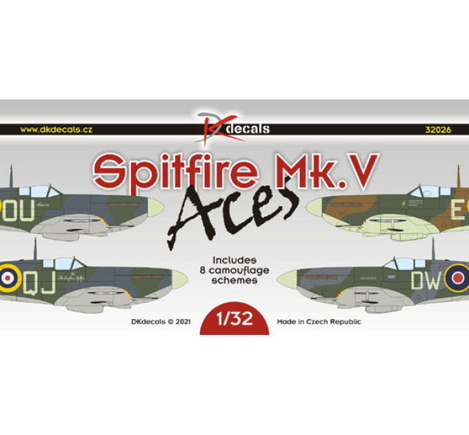 Декаль Spitfire Mk.V Aces 1/32 DKdecals DK32026