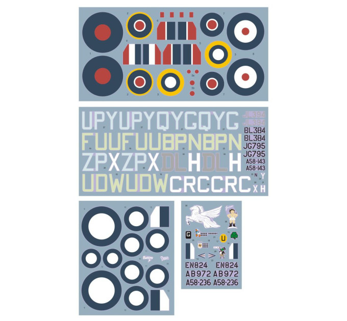 Декаль Spitfire Mk.V RAAF Squadrons 1/32 DKdecals DK32027
