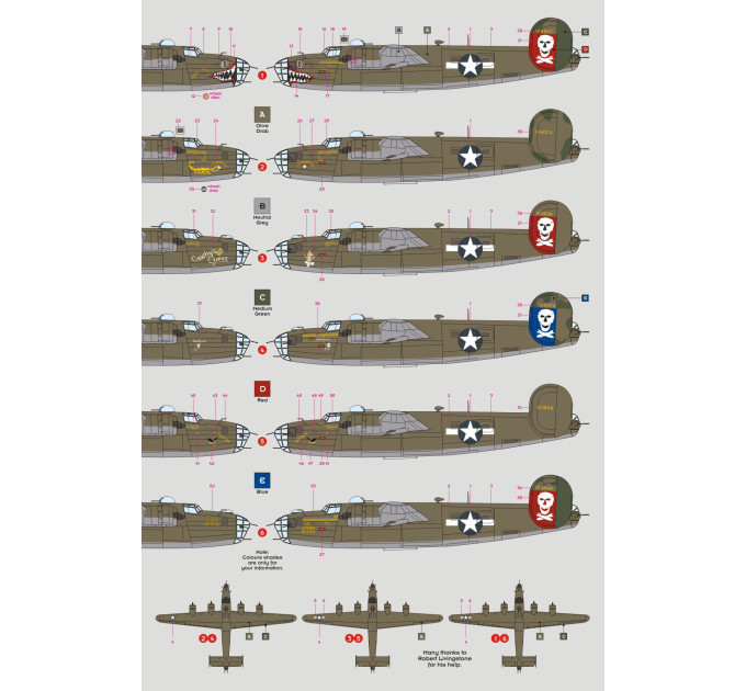 Декаль B-24D 90th BG 1/32 DKdecals DK32028