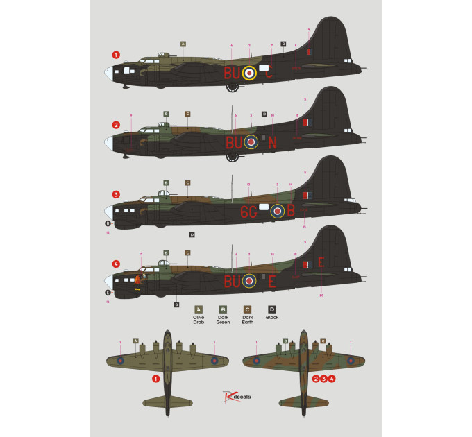Декаль Fortress Mk.II/III No.100 Group 1/32 DKdecals DK32029