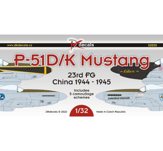 Декаль P-51D/K 23rd FG 1/32 DKdecals DK32030