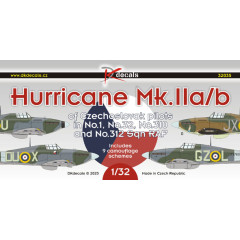 Декаль Hurricane Mk.IIb чеських пілотів 1/32 DKdecals DK32035