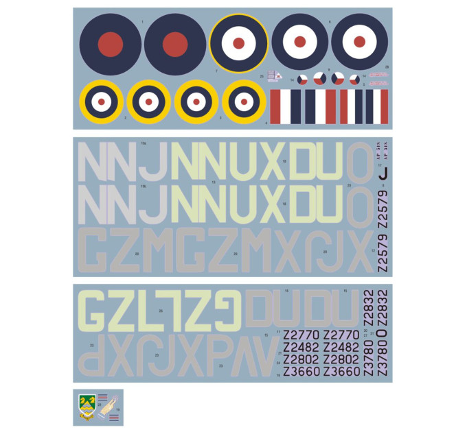 Декаль Hurricane Mk.IIb чеських пілотів 1/32 DKdecals DK32035