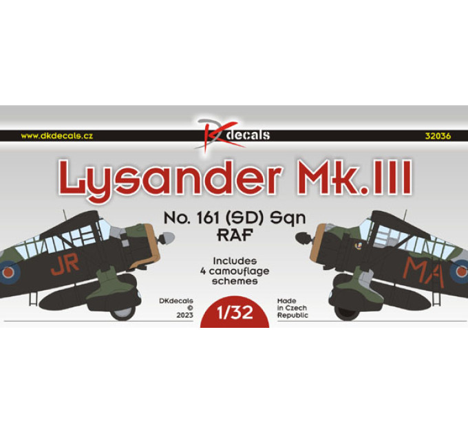 Декаль Lysander SD 1/32 DKdecals DK32036