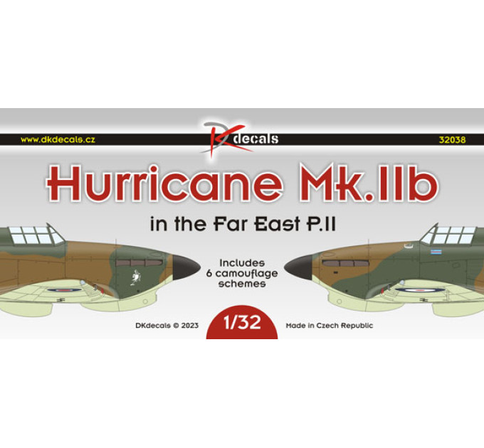 Декаль Hurricane Mk.IIb SEAC P.II 1/32 DKdecals DK32038