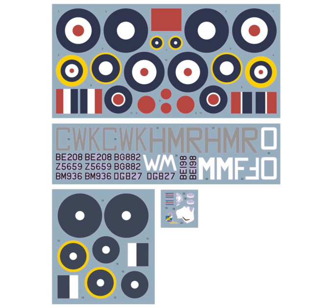 Декаль Hurricane Mk.IIb SEAC P.II 1/32 DKdecals DK32038