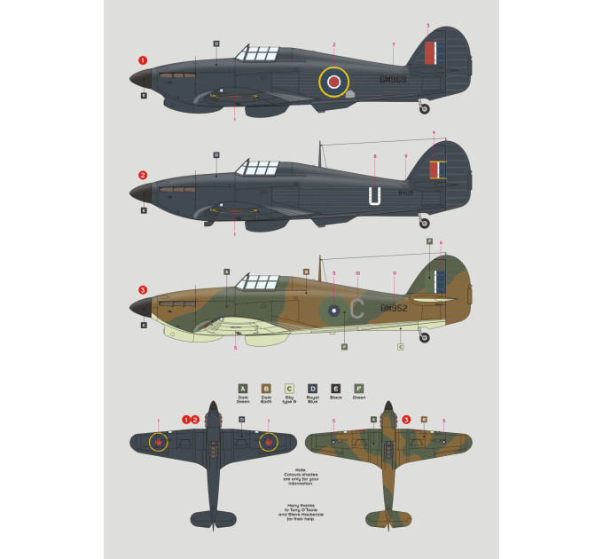 Декаль Hurricane Mk.IIb Recce 1/32 DKdecals DK32040
