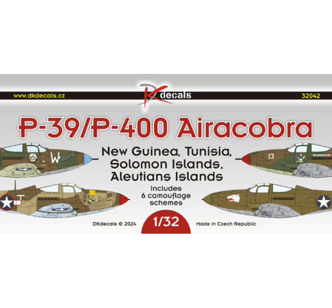 Декаль P-400/P-39 Airacobra 1/32 DKdecals DK32042
