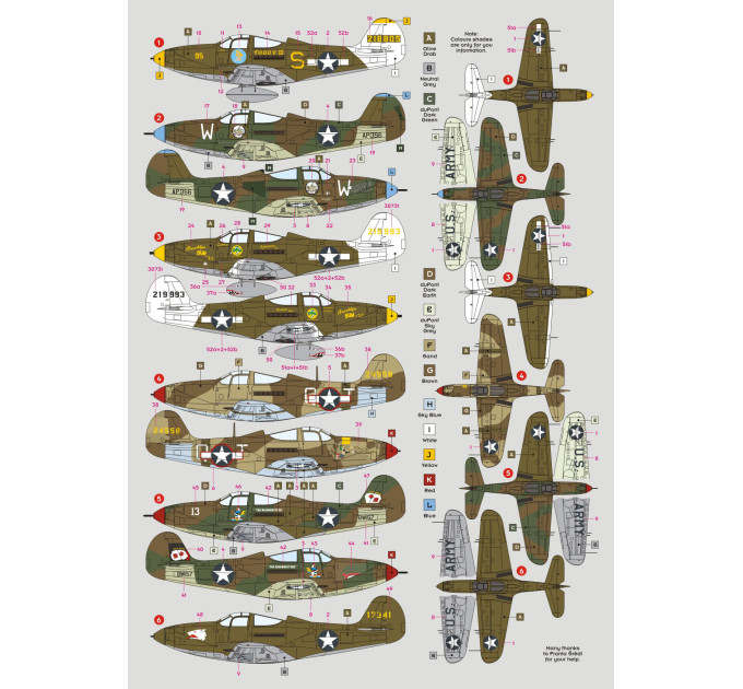 Декаль P-400/P-39 Airacobra 1/32 DKdecals DK32042