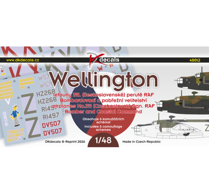 Декаль Wellingtons of No.311 Sqn 1/48 DKdecals DK48012