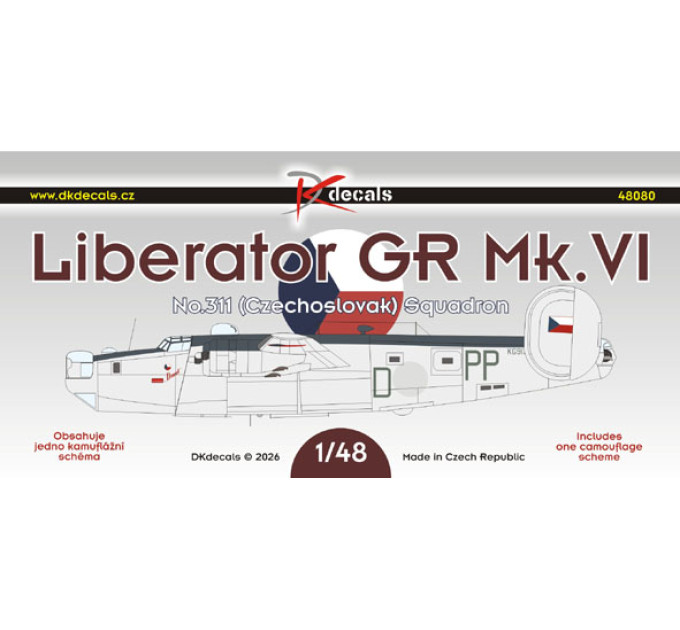 Декаль Liberator GR.Mk.VI 311 ескадрилья 1/48 DKdecals DK48080