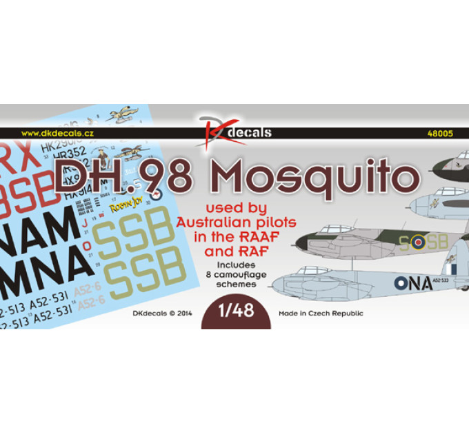 Декаль RAAF Mosquito 1/48 DKdecals DK48005