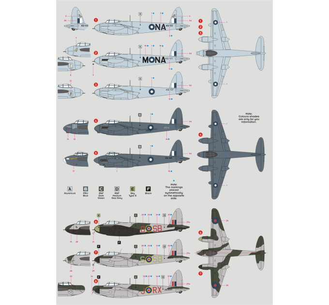 Декаль RAAF Mosquito 1/48 DKdecals DK48005