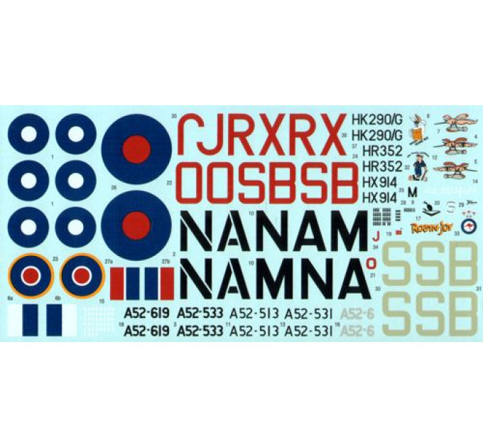 Декаль RAAF Mosquito 1/48 DKdecals DK48005