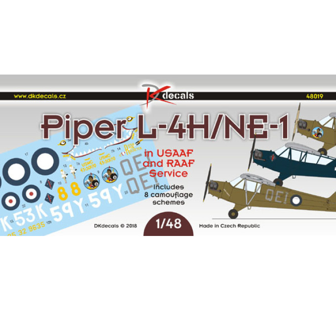Декаль Piper L-4H/Ne-1 1/48 DKdecals DK48019