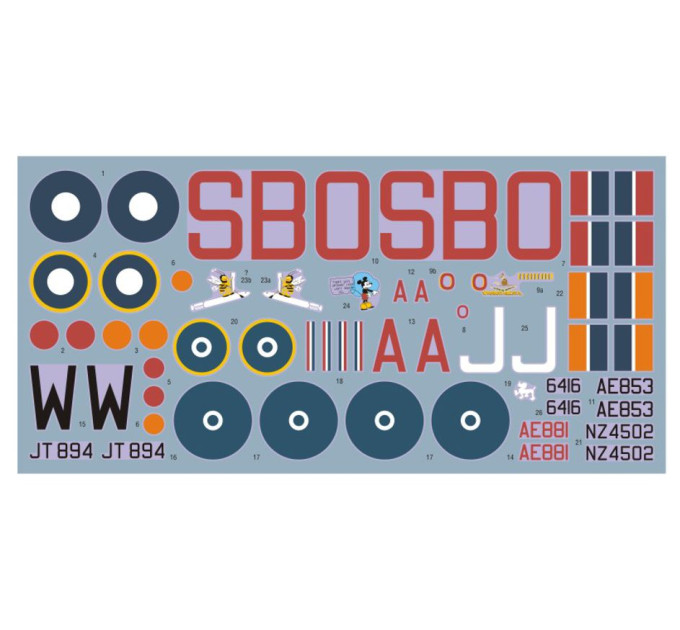 Декаль Ventura RAF, SAAF, RNZAF 1/48 DKdecals DK48020