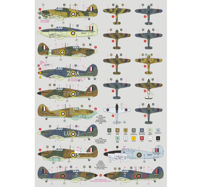 Декаль Hurricane Mk.I 1/48 DKdecals DK48024