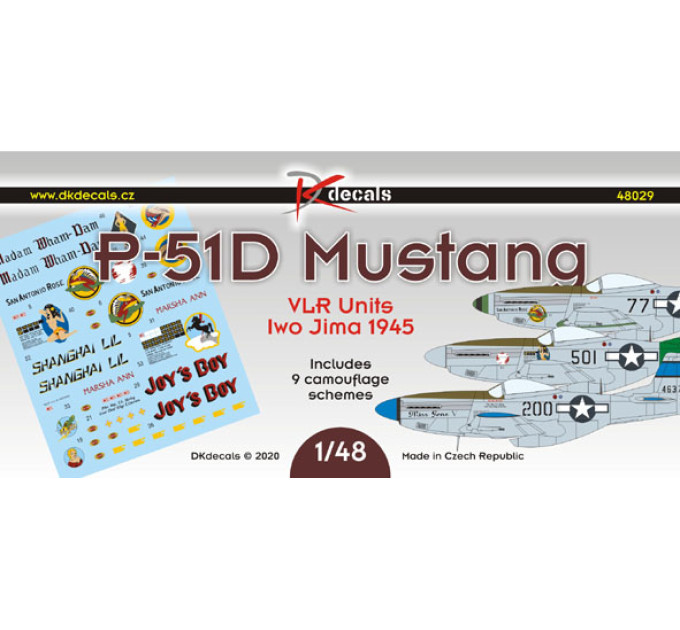 Декаль P-51D Mustang Iwo Jima 1/48 DKdecals DK48029
