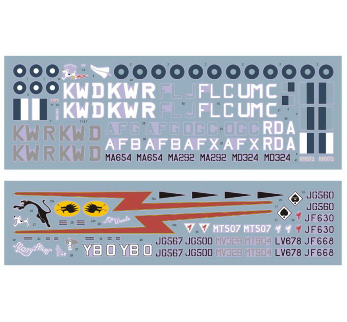 Декаль SEAC Spitfires 1/48 DKdecals DK48030