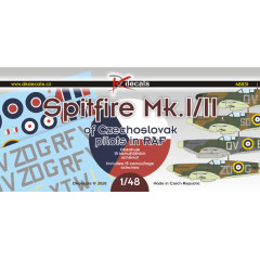 Декаль Spitfire Mk.I/II Чехословацькі пілоти 1/48 DKdecals DK48031