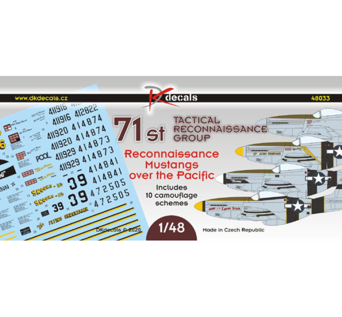 Декаль 71st TRS Mustang 1/48 DKdecals DK48033
