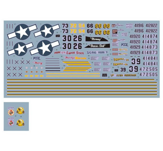 Декаль 71st TRS Mustang 1/48 DKdecals DK48033