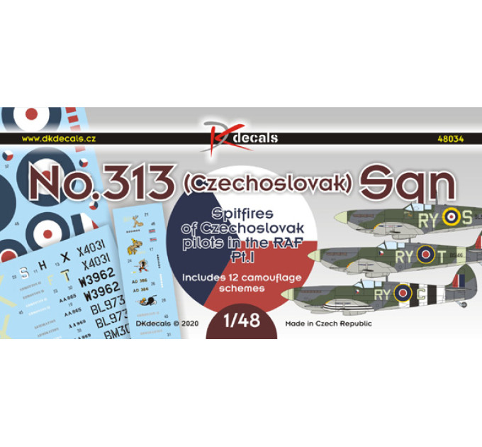 Декаль No.313(CZ)Sqn ч.I 1/48 DKdecals DK48034