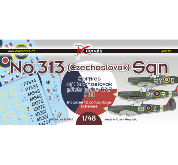 Декаль No.313(CZ)Sqn ч.II 1/48 DKdecals DK48035