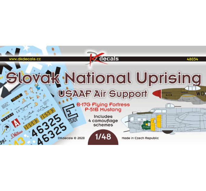 Декаль Словацьке національне повстання – підтримка ВПС США. 1/48 DKdecals DK48036