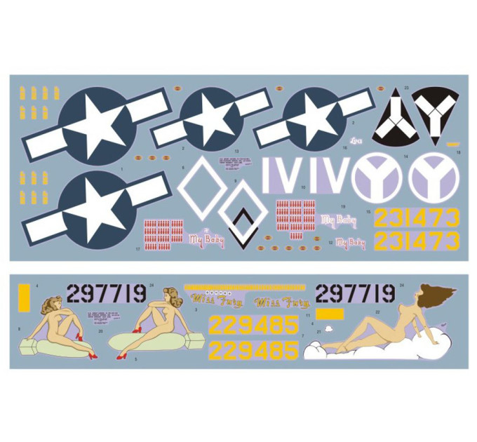 Декаль B-17F/G "Літаюча фортеця" 15-го AF 1/48 DKdecals DK48037