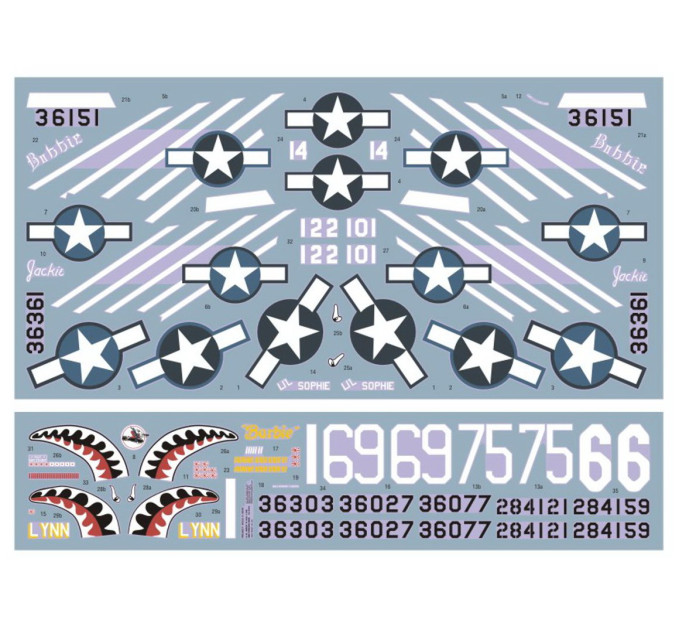 Декаль A-36/P-51A Mustang CBI 1/48 DKdecals DK48040
