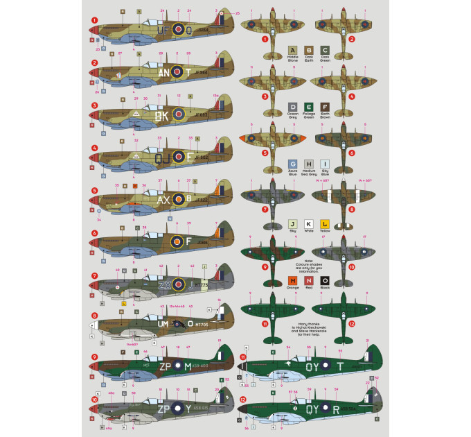 Декаль Spitfire Mk.VIII 1/48 DKdecals DK48041