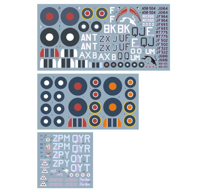 Декаль Spitfire Mk.VIII 1/48 DKdecals DK48041