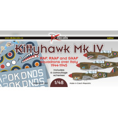 Декаль Kittyhawk Mk.IV над Італією 1/48 DKdecals DK48042