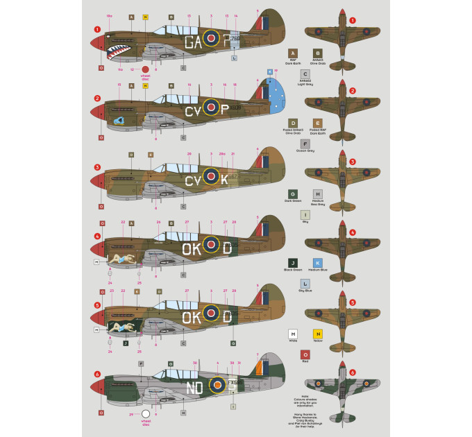 Декаль Kittyhawk Mk.IV над Італією 1/48 DKdecals DK48042