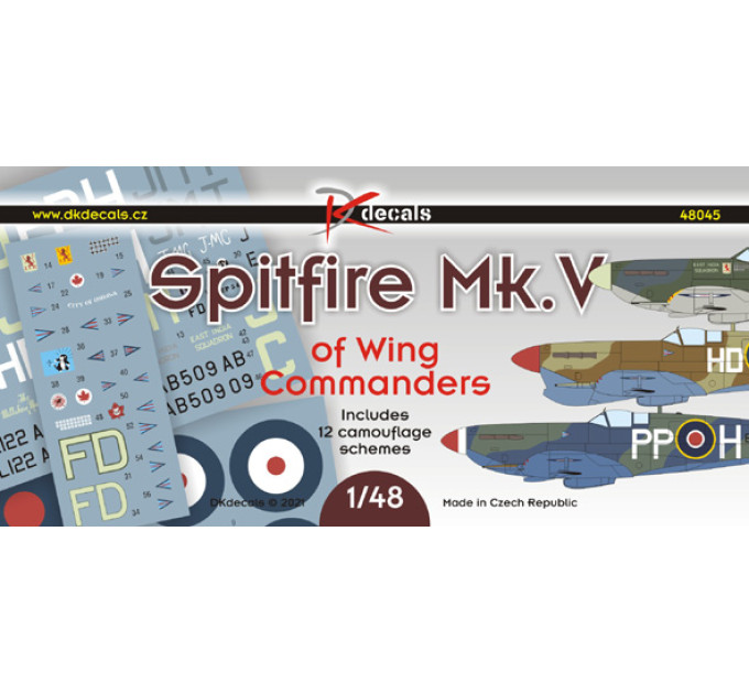 Декаль Spitfire Mk.V командирів крил 1/48 DKdecals DK48045
