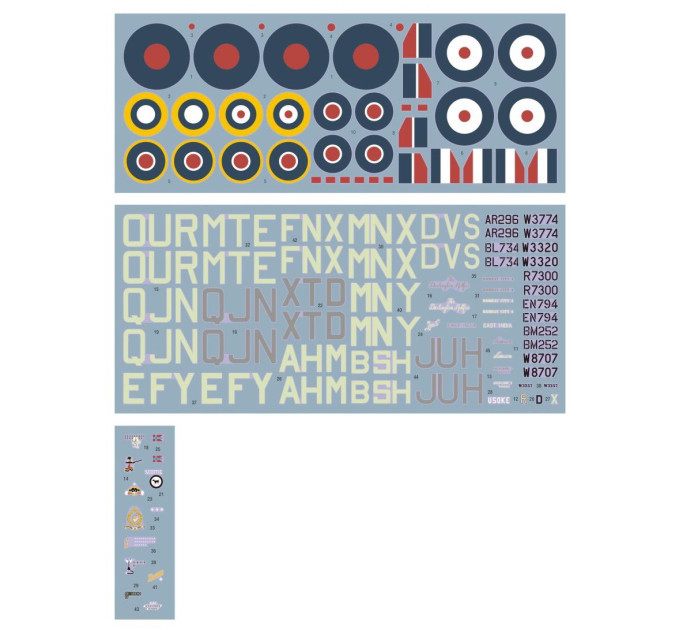 Декаль Spitfire Mk.V Aces 1/48 DKdecals DK48047