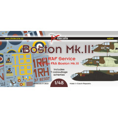 Декаль Boston RAF 1/48 DKdecals DK48049