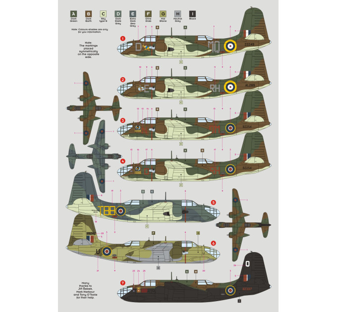 Декаль Boston RAF 1/48 DKdecals DK48049