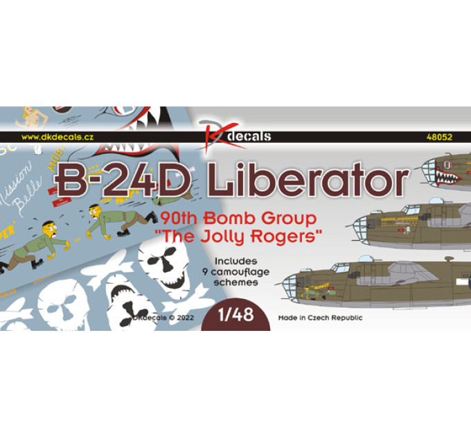 Декаль B-24D 90th BG 1/48 DKdecals DK48052